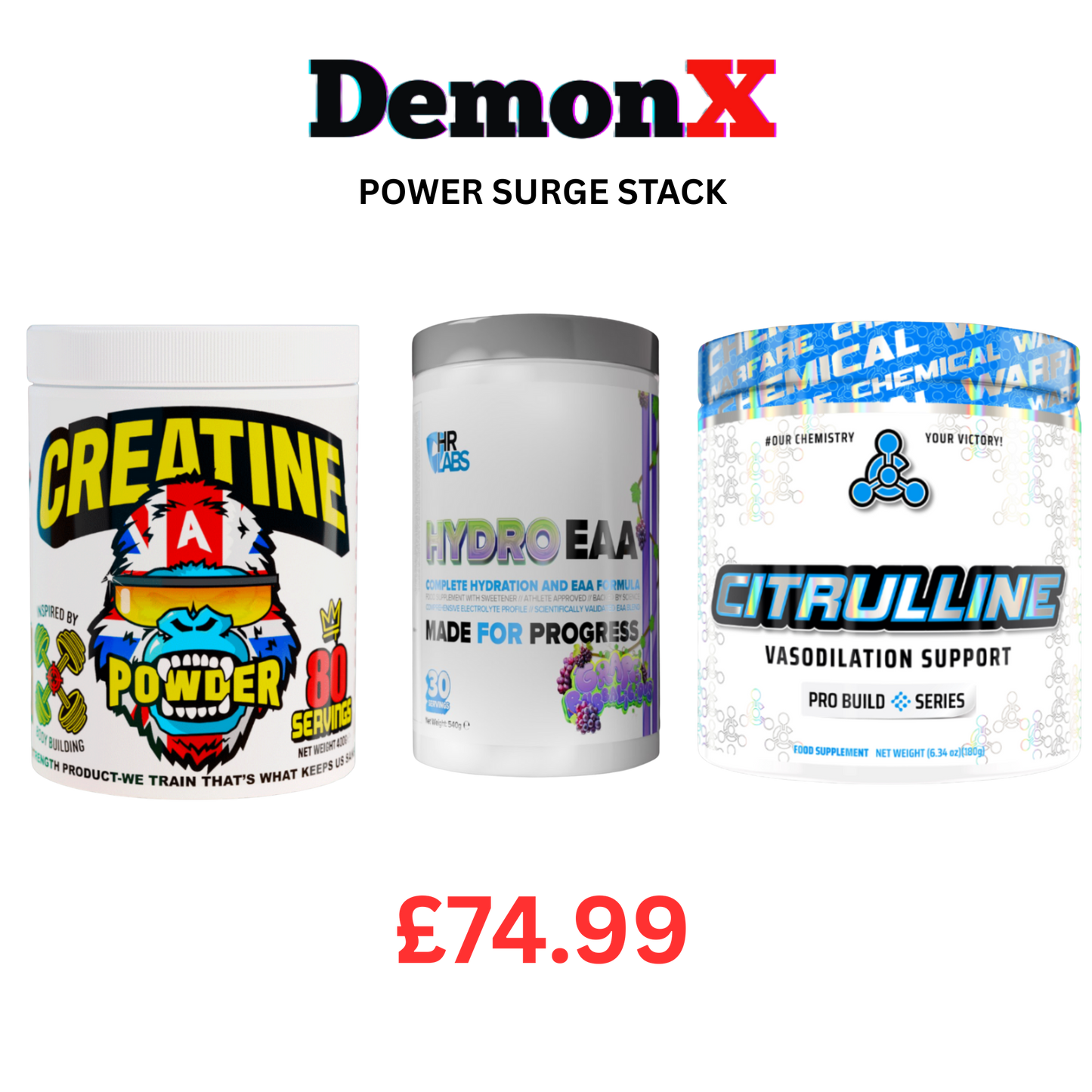 Power Surge Stack – Pump, Strength & Recovery Bundle